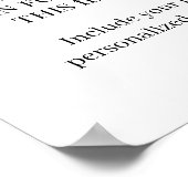 Aangepaste witte QR-code | Professioneel bedrijf  Poster (Hoek)