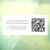 Aangepaste witte QR | Moderne minimale promotie Raamsticker (Vel 3)