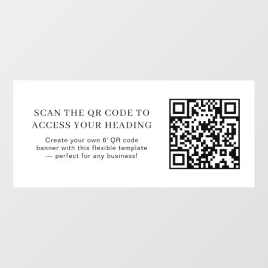 Aangepaste witte QR | Moderne minimale promotie Raamsticker (Vel)