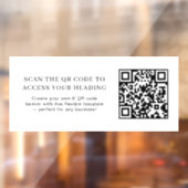 Aangepaste witte QR | Moderne minimale promotie Raamsticker (Vel 2)