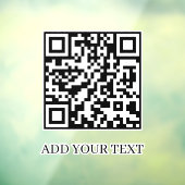 Aangepaste Witte QR | Moderne Minimalistische Teks Raamsticker (Vel 3)