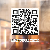 Aangepaste Witte QR | Moderne Minimalistische Teks Raamsticker (Vel 2)