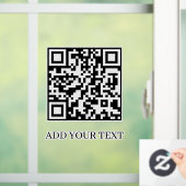 Aangepaste Witte QR | Moderne Minimalistische Teks Raamsticker (Huis)