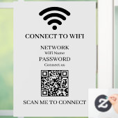 Aangepaste witte QR | Weergave WiFi-netwerkwachtwo Raamsticker (Huis)
