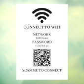 Aangepaste witte QR | Weergave WiFi-netwerkwachtwo Raamsticker (Vel 3)
