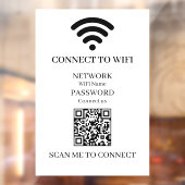 Aangepaste witte QR | Weergave WiFi-netwerkwachtwo Raamsticker (Vel 2)