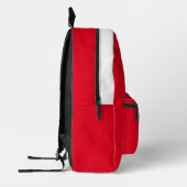 Aangepaste witte rode naam, nummer, Team Sport Bedrukte Rugzak (Links)