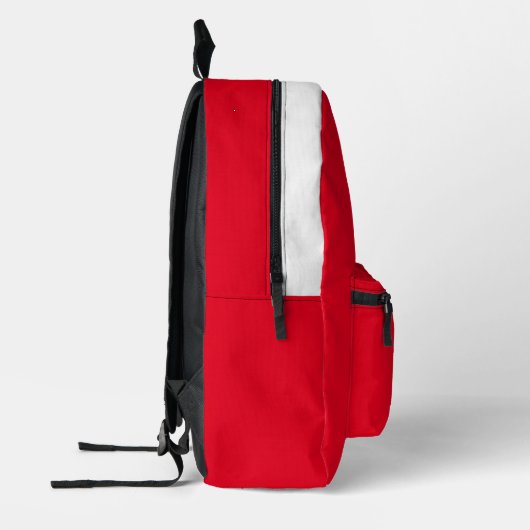 Aangepaste witte rode naam, nummer, Team Sport Bedrukte Rugzak (Links)