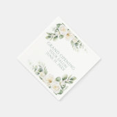Aangepaste witte roos bloemstuk grand opening servet (Hoek)