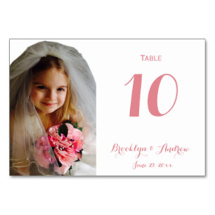 Aangepaste witte roze foto-weddenschappen kaart