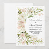 Aangepaste witte roze groene grillige romantische  kaart (Voorkant / Achterkant)