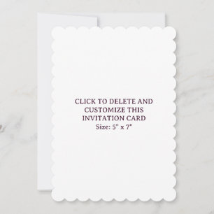 Aangepaste witte Scalloped 5" x 7" platte uitnodig Kaart