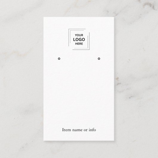 Aangepaste witte sieraden merkdisplayontwerp visitekaartje (Voorkant)