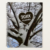 Aangepaste Witte Sneeuwtakken Boomkroon Foto - Planner (Voorkant)