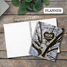 Aangepaste Witte Sneeuwtakken Boomkroon Foto - Planner