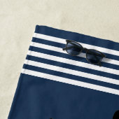 Aangepaste witte streep banden en anker strandlaken (In situ)