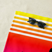 Aangepaste witte streep banden en anker strandlaken (In situ)