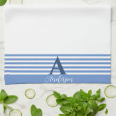 Aangepaste witte streep banden op maat theedoek (Gevouwen)