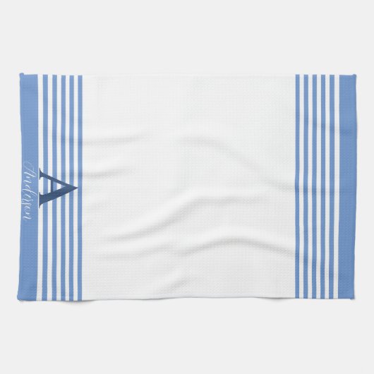 Aangepaste witte streep banden op maat theedoek (Horizontaal)