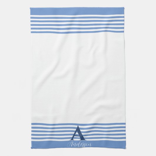 Aangepaste witte streep banden op maat theedoek (Verticaal)