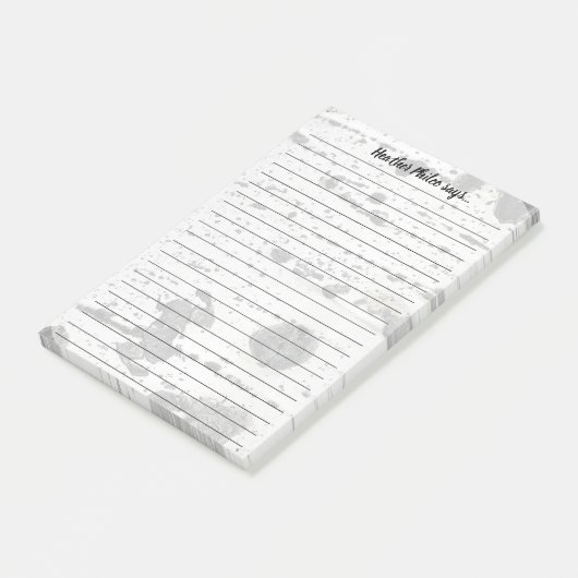 Aangepaste witte stremming met asfaltboomstructuur post-it® notes (Schuin)