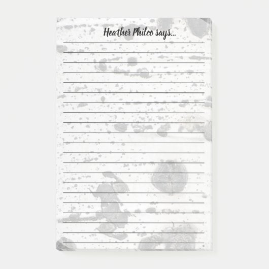 Aangepaste witte stremming met asfaltboomstructuur post-it® notes (Voorkant)