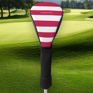 Aangepaste witte strepen en bewerkbare kleur golfheadcover