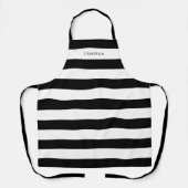 Aangepaste witte strepen en bewerkbare kleur schort (Voorkant)