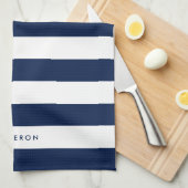 Aangepaste witte strepen en bewerkbare kleur theedoek (Quarter Fold)