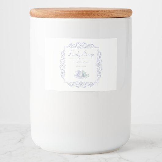  aangepaste witte theelabel voedselcontainer etiket (Voorkant)