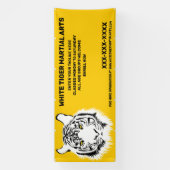 Aangepaste Witte tijger Martial Arts aanpassen Spandoek (Verticaal)