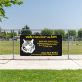 Aangepaste Witte tijger Martial Arts aanpassen Spandoek (Insitu)