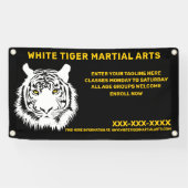 Aangepaste Witte tijger Martial Arts aanpassen Spandoek (Horizontaal)