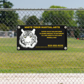 Aangepaste Witte tijger Martial Arts aanpassen Spandoek (Insitu)