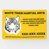 Aangepaste Witte tijger Martial Arts aanpassen Spandoek (Horizontaal)