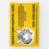 Aangepaste Witte tijger Martial Arts aanpassen Spandoek (Verticaal)