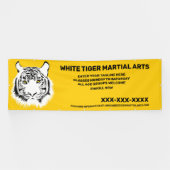 Aangepaste Witte tijger Martial Arts aanpassen Spandoek (Horizontaal)