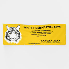 Aangepaste Witte tijger Martial Arts aanpassen Spandoek