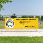 Aangepaste Witte tijger Martial Arts aanpassen Spandoek (Insitu)