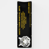 Aangepaste Witte tijger Martial Arts aanpassen Spandoek (Verticaal)
