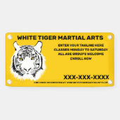 Aangepaste Witte tijger Martial Arts aanpassen Spandoek (Horizontaal)