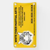 Aangepaste Witte tijger Martial Arts aanpassen Spandoek (Verticaal)