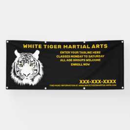 Aangepaste Witte tijger Martial Arts aanpassen Spandoek