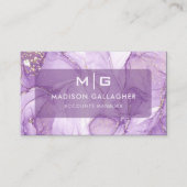 Aangepaste Witte Violette Paarse Agaat Professiona Visitekaartje (Voorkant)