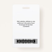 Aangepaste witte werknemer Foto-ID Logo-naambadge Badge (Achterkant)