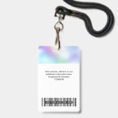 Aangepaste witte werknemersfoto, streepjescode, Lo Badge (Achterkant met lanyard)