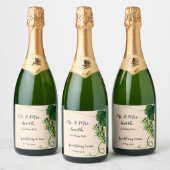 Aangepaste witte wijn fles label sparkling wijnetiket (Flessen)