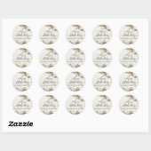 Aangepaste witte winterbloem voor 21ste verjaardag ronde sticker (Vel)
