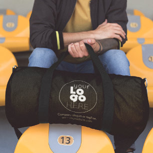 Aangepaste witte zakelijke Logo op zwarte plunjeza Plunjezak