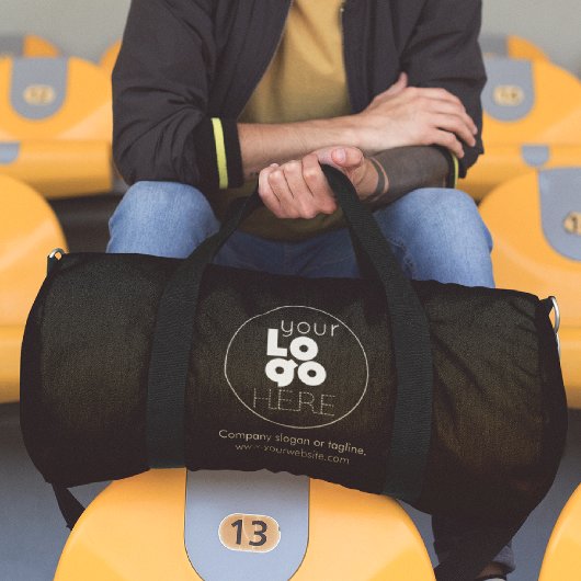 Aangepaste witte zakelijke Logo op zwarte plunjeza Plunjezak